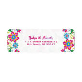 Colorful Flowers Etiket (Voorkant)