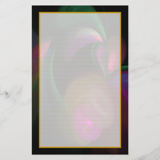 Colorful Flowers Fine Lined Stationery Briefpapier (Voorkant)