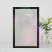 Colorful Flowers Fine Lined Stationery Briefpapier (Staand voorkant)