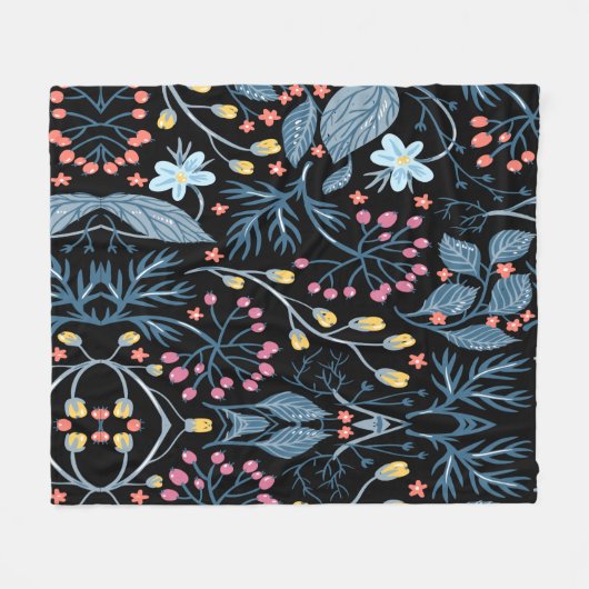 Colorful Flowers Fleece Blanket (Voorkant (Horizontaal))