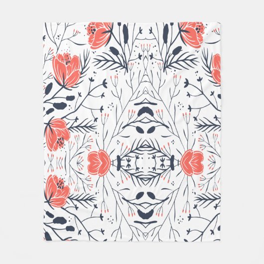 Colorful Flowers Fleece Blanket (Voorkant)