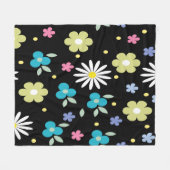 Colorful Flowers Fleece Deken (Voorkant (Horizontaal))