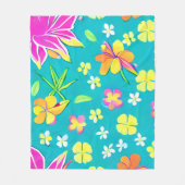 Colorful Flowers Fleece Deken (Voorkant)