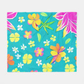 Colorful Flowers Fleece Deken (Voorkant (Horizontaal))
