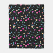 Colorful Flowers Fleece Deken (Voorkant)