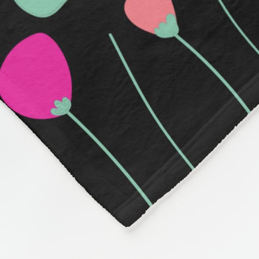 Colorful Flowers Fleece Deken (Hoek)