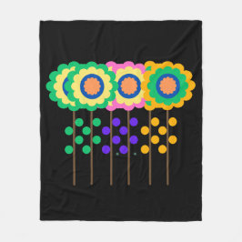 Colorful Flowers Fleece Deken