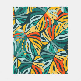 Colorful Flowers Fleece Deken