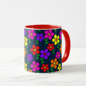Colorful Flowers Floral Pattern Mok (Voorkant rechts)