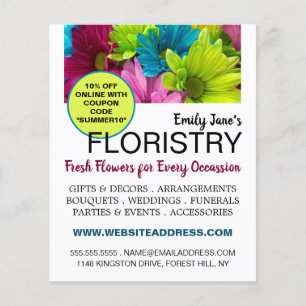 Colorful Flowers, Floristry Flyer