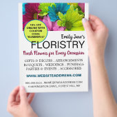Colorful Flowers, Floristry Flyer (Hand)
