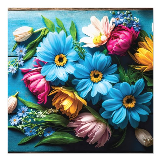 Colorful Flowers Foto Afdruk (Voorkant)