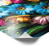Colorful Flowers Foto Afdruk (Hoek)