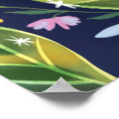 Colorful Flowers Garden Botanical Illustration Poster (Hoek)