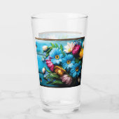 Colorful Flowers Glas (Achterkant)