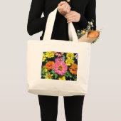 Colorful Flowers Grote Tote Bag (Voorkant (product))