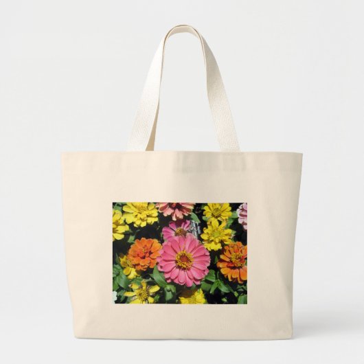 Colorful Flowers Grote Tote Bag (Voorkant)