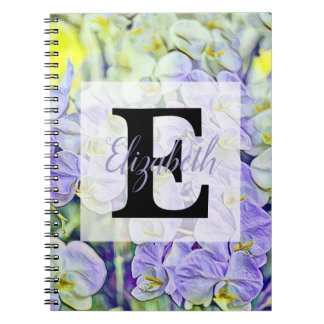 Colorful flowers in soft pastel colors watercolor  notitieboek