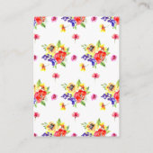 Colorful Flowers Informatiekaartje (Achterkant)