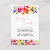 Colorful Flowers Informatiekaartje (Voorkant)