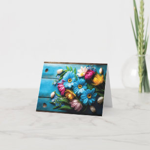 Colorful Flowers Kaart