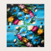 Colorful Flowers Kaart (Buitenkant ongevouwen)