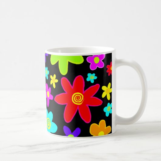 Colorful Flowers Koffiemok (Rechts)