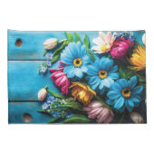 Colorful Flowers Kussensloop (Achterkant-Rechts)