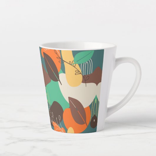 Colorful Flowers Latte Mok (Rechts)