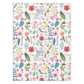 Colorful Flowers & Leafs Botanisch Patroon Tafelkleed (Voorkant)