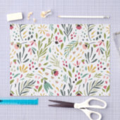 Colorful Flowers & Leafs Pattern Tissuepapier (Craft)