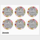 Colorful Flowers Lijst Grey Product Labels Hearts (Vel)