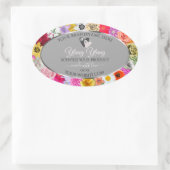 Colorful Flowers Lijst Grey Product Labels Hearts (Tas)