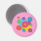 Colorful Flowers Magneet (Voorkant / Achterkant)
