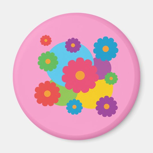 Colorful Flowers Magneet (Voorkant)
