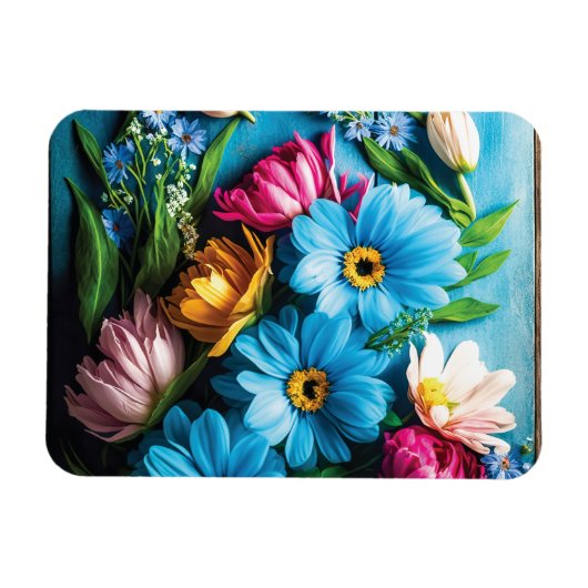 Colorful Flowers Magneet (Horizontaal)