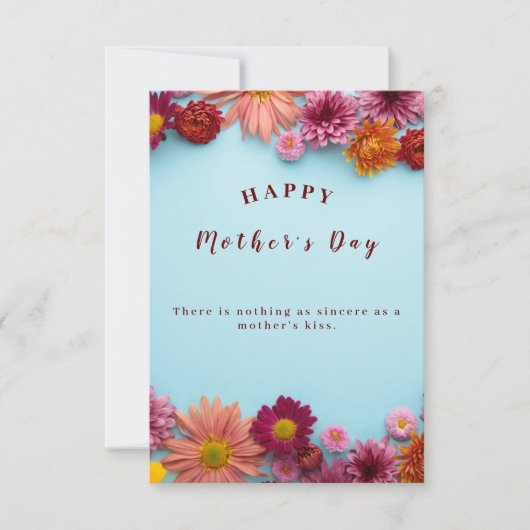Colorful Flowers Moederdag Wenskaart Kaart (Voorkant)