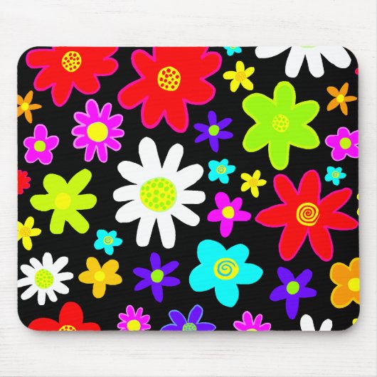 Colorful Flowers Muismat (Voorkant)