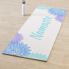 Colorful Flowers Namaste Yoga Mat