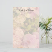 Colorful Flowers Orchid en Peony met naam Briefpapier (Staand voorkant)