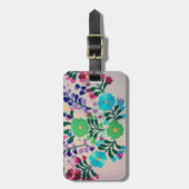 Colorful Flowers Patroon Bagagelabel (Voorkant verticaal)