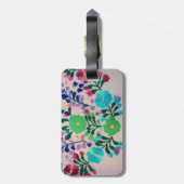 Colorful Flowers Patroon Bagagelabel (Achterkant verticaal)
