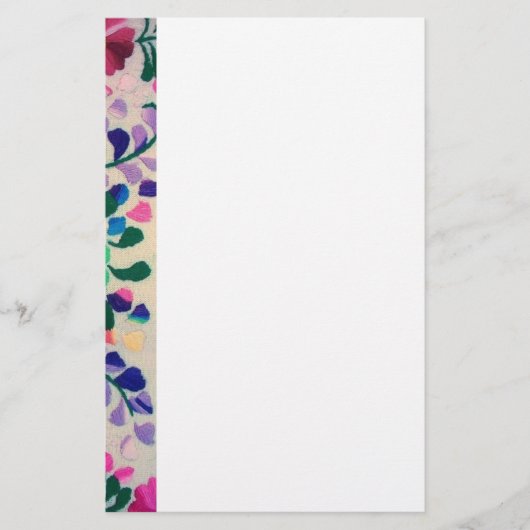 Colorful Flowers Patroon Briefpapier (Voorkant)