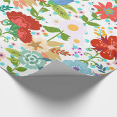 Colorful Flowers Patroon Cadeaupapier (Hoek)