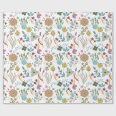 Colorful Flowers Patroon Cadeaupapier (Vlak)