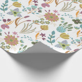 Colorful Flowers Patroon Cadeaupapier (Hoek)