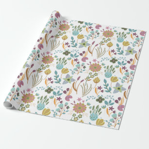 Colorful Flowers Patroon Cadeaupapier