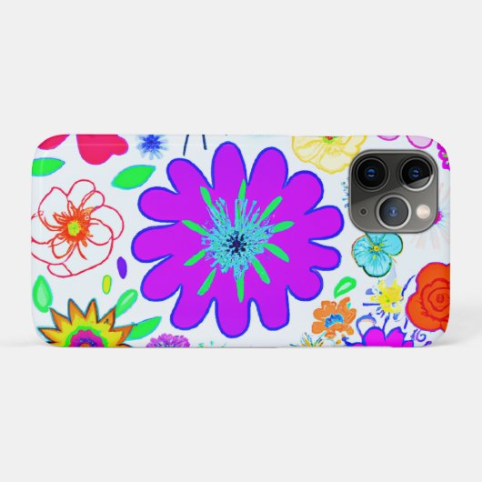 Colorful Flowers Patroon Case-Mate iPhone Case (Achterkant (horizontaal))
