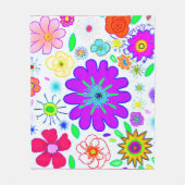 Colorful Flowers Patroon Fleece Deken (Voorkant)