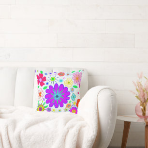 Colorful Flowers Patroon Kussen